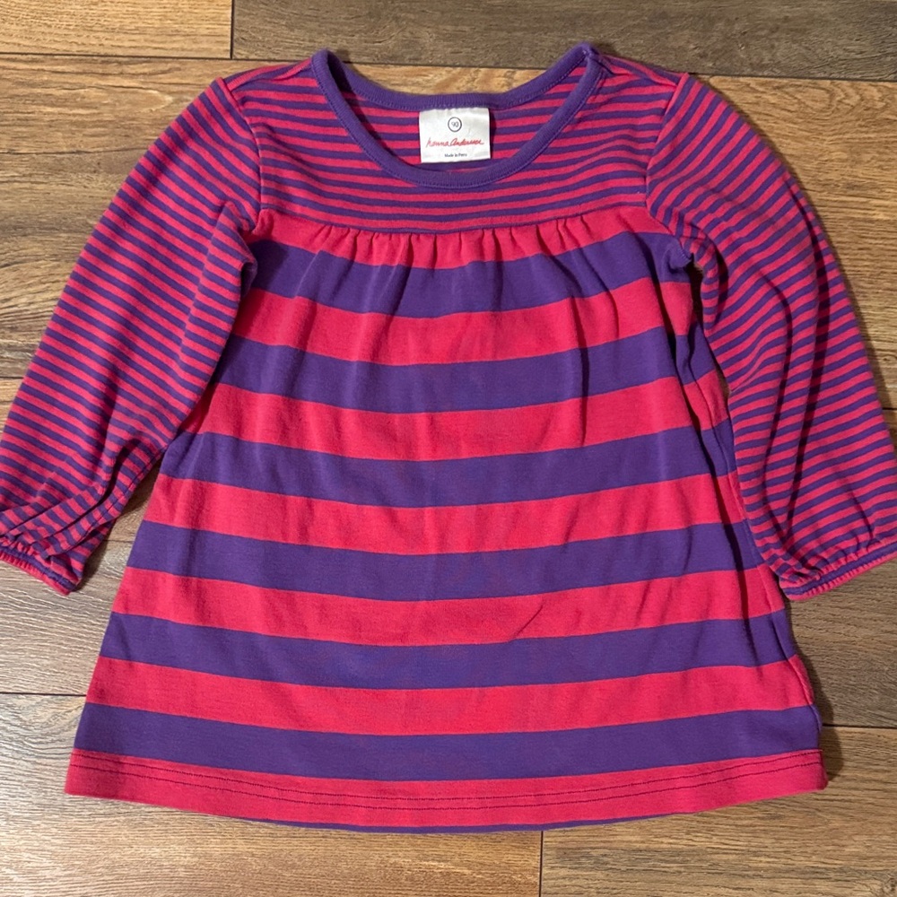 Hanna Andersson Size 90 US 3 Pink and Purple Playdress Daydress All Cotton